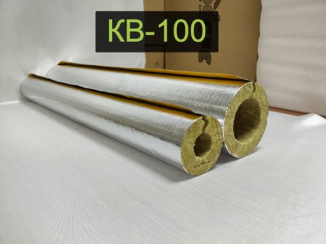 Утеплитель для ПНД труб Rockwool 100 толщина 25 мм - кашированный фольгой